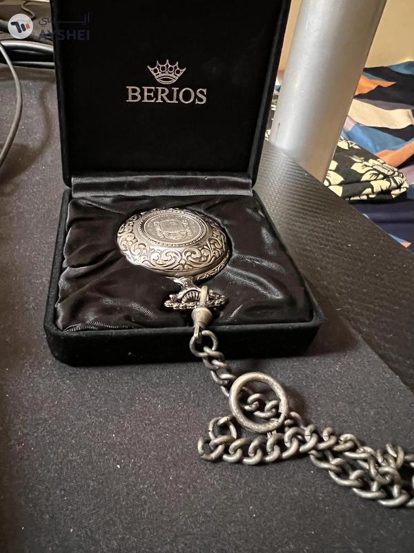 BERIOS Vinatage Pocket Watch (Silver) Authentic