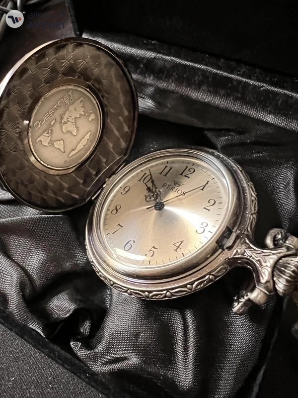 BERIOS Vinatage Pocket Watch (Silver) Authentic