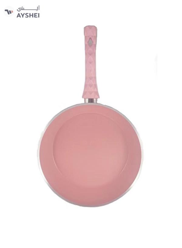 Homemaker 9-Piece Farah Cookware Set - Tempered Glass Lids - 3 Deep Pots - 1 Low Pot - 1 Frypan - Non-Stick Ceramic Surface - PFOA Free - Pink