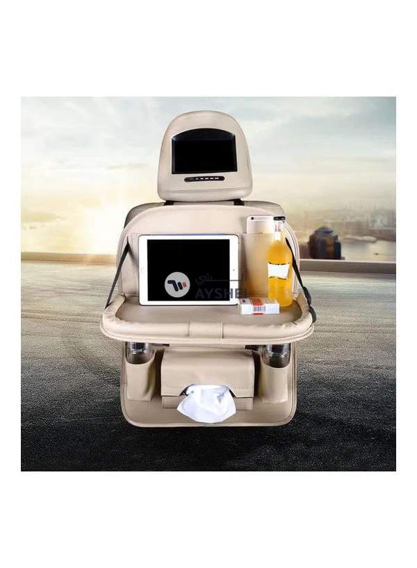 Generic Car Back Seat Organizer With Foldable Table Tray