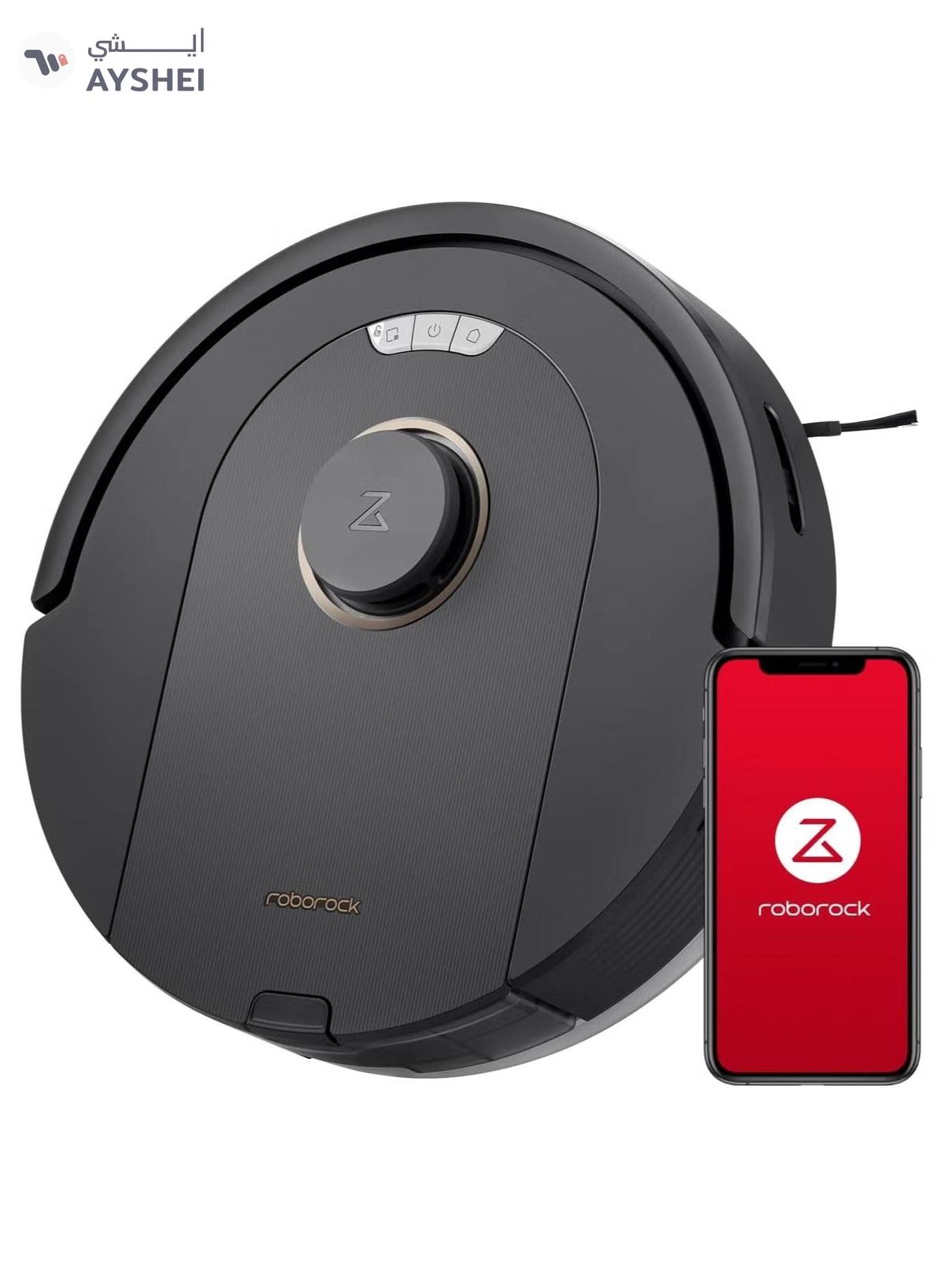 roborock Q5 Pro Robotic Vacuum And Mop Combo, DuoRoller Brush, 5500Pa Suction, LiDAR Navigation, Robotic Vacuum Cleaner With Large Dustbin, 240Min Runtime, Smart No-Go Zone, Perfect For Pet Hair 770 ml 58 W Q50ULE Black-0-0