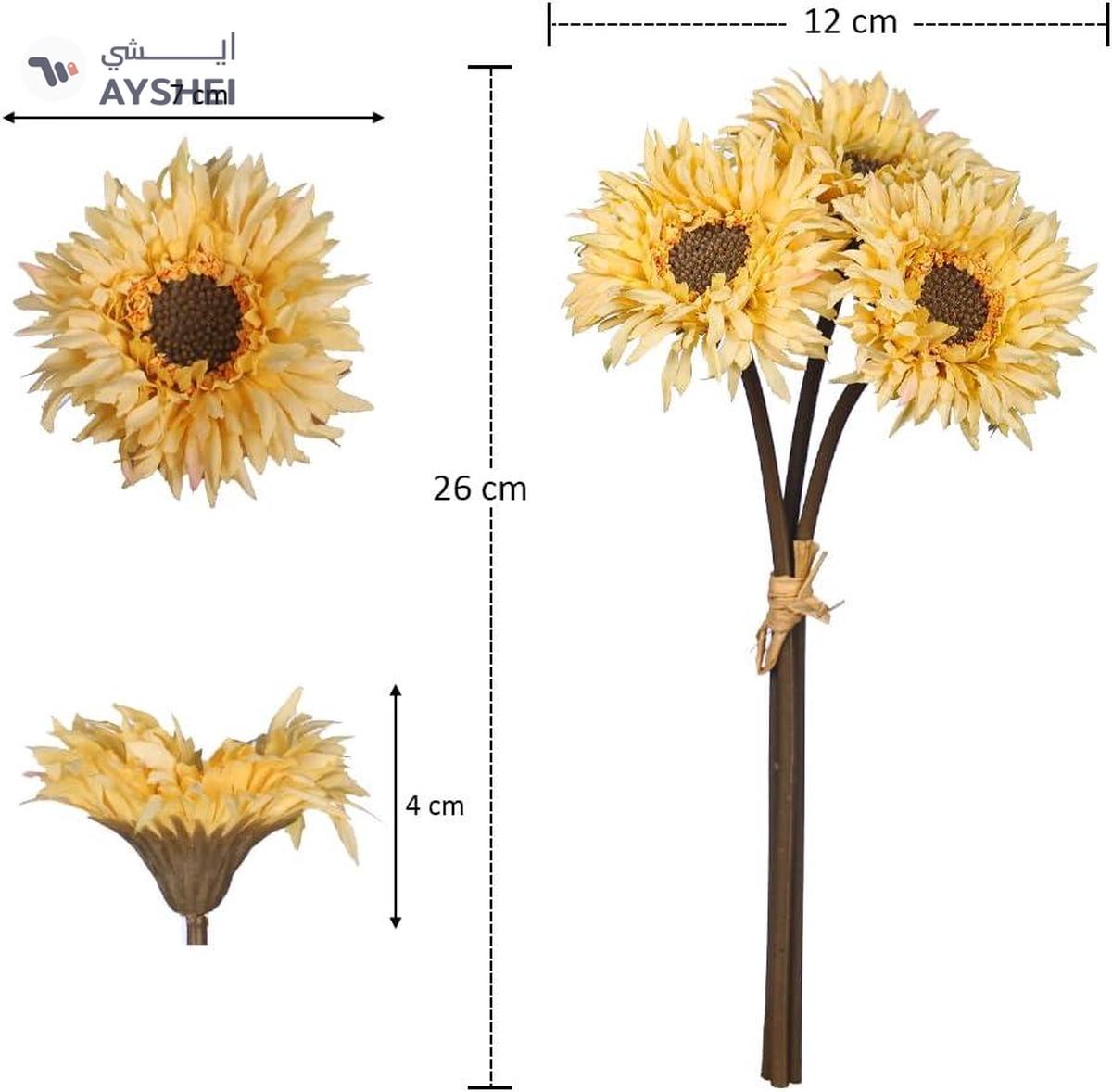 Yatai Artificial Daisy Flowers for Vase Filling and Arrangements 3 pcs-4-4