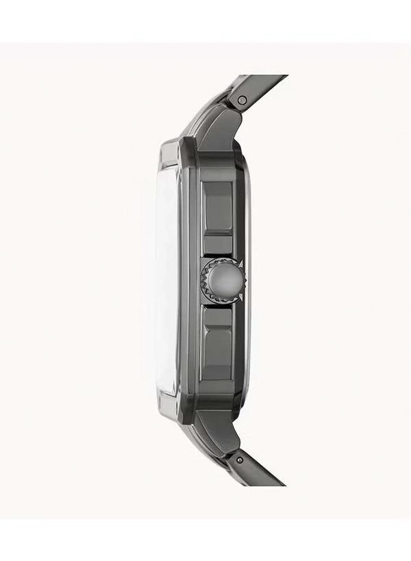 Fossil Men's Inscription Rectangle Shape Stainless Steel Chronograph Wrist Watch BQ2657 - 42mm - Grey