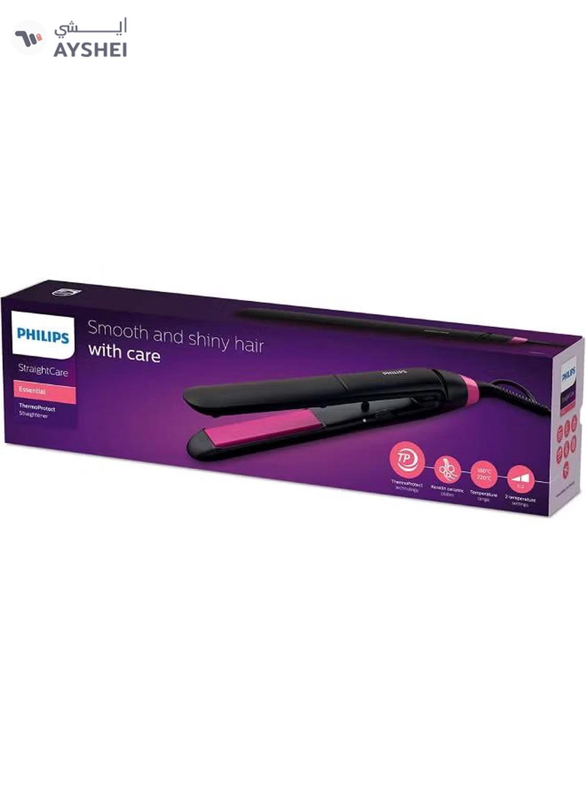 Philips StraightCare Essential Thermo Protect Straightener BHS375 (2) Years Warranty Black/Purple-6-6