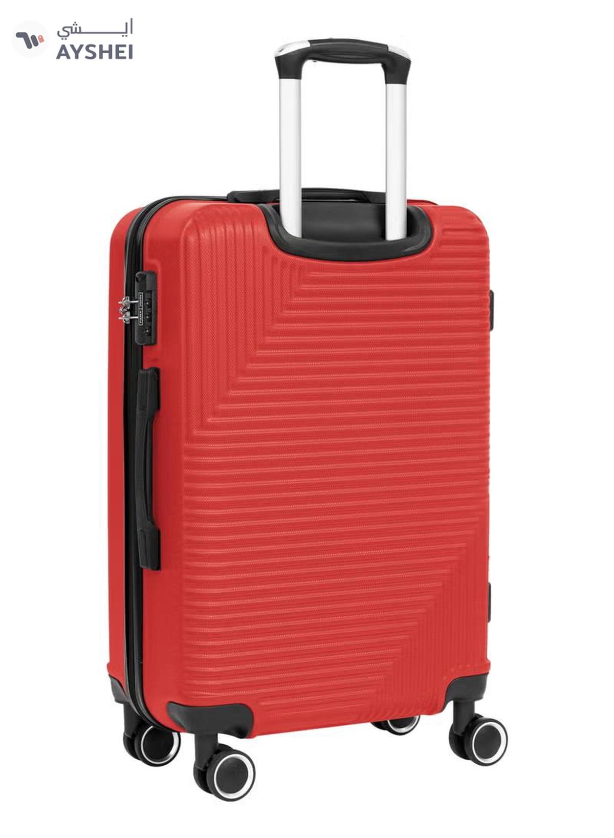 PARAJOHN ABS Material 3-Piece Hardsided Luggage Set | 4-Wheel Spinner Trolley | Small (10kg), Medium (20kg), Large (30kg)Red-3-3