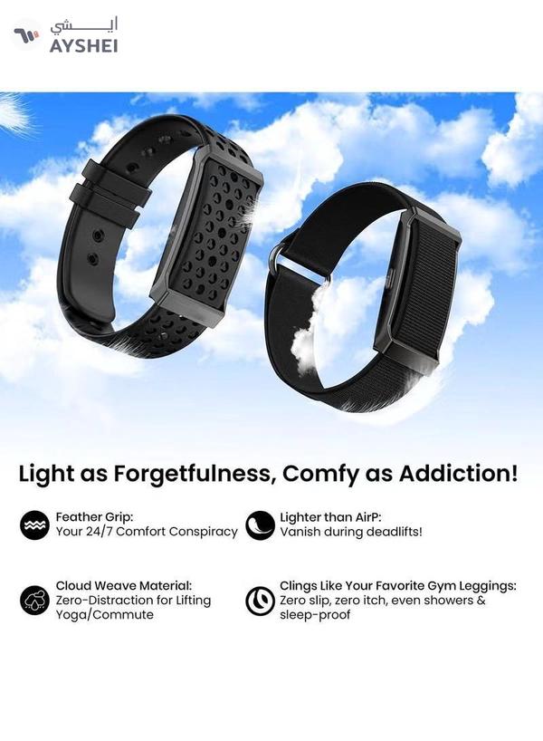Armfit Deep Zeero Membership fee fitness tracker band Health and Fitness Wearable – 24/7 Activity Tracker Sleep Tracking, with app support – 15+ Days Battery Life black