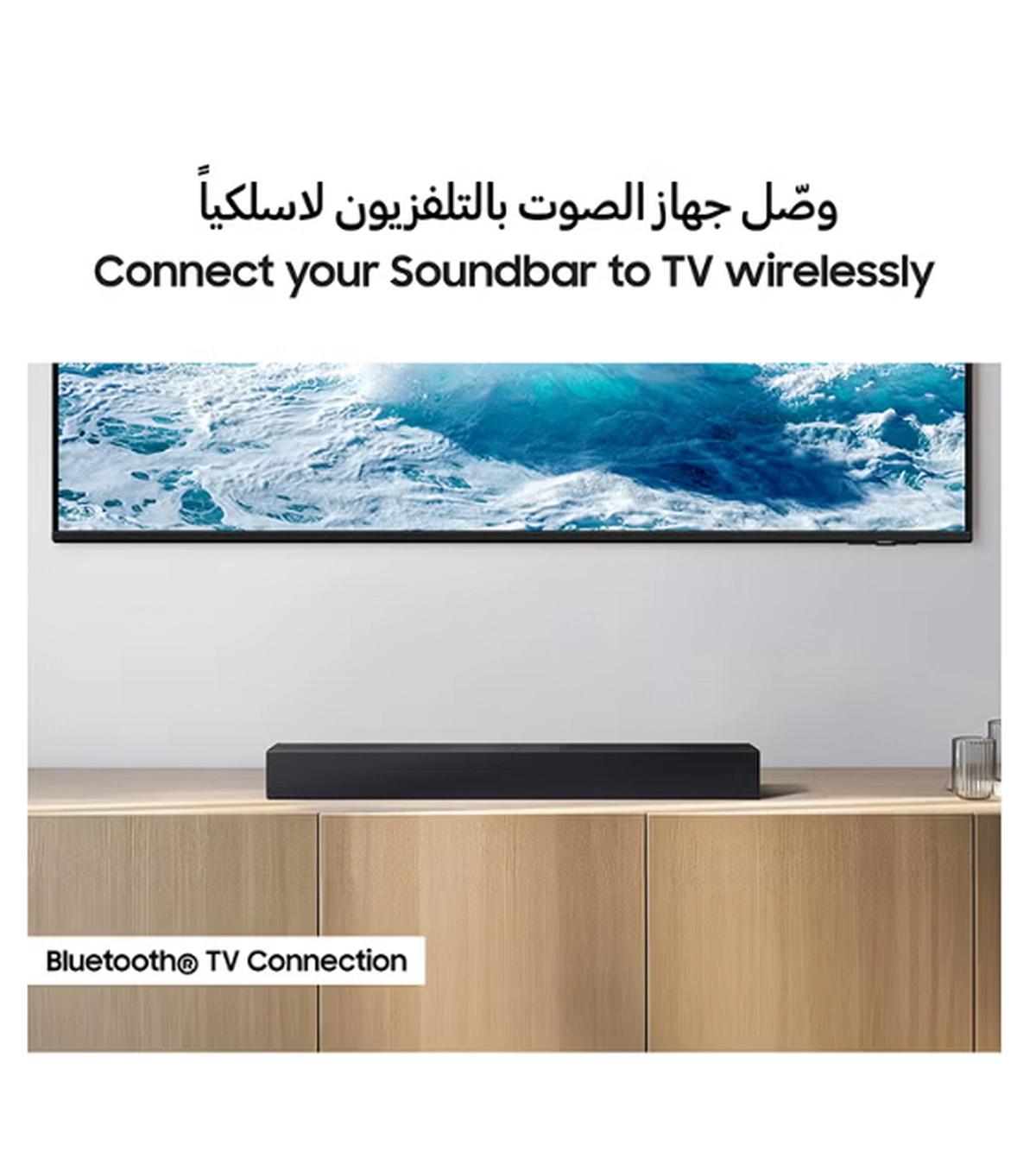 Samsung B-series Soundbar, B400F, 2.0 ch, Subwoofer, 2.0ch Sound with Built-in Woofer, One Remote Control, Surround Sound Expansion, Bluetooth TV connection,(2025 - UAE Version)-2-2