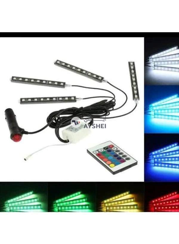 Generic 4-In-1 Wireless Car Interior LED Atmosphere Light Kit
