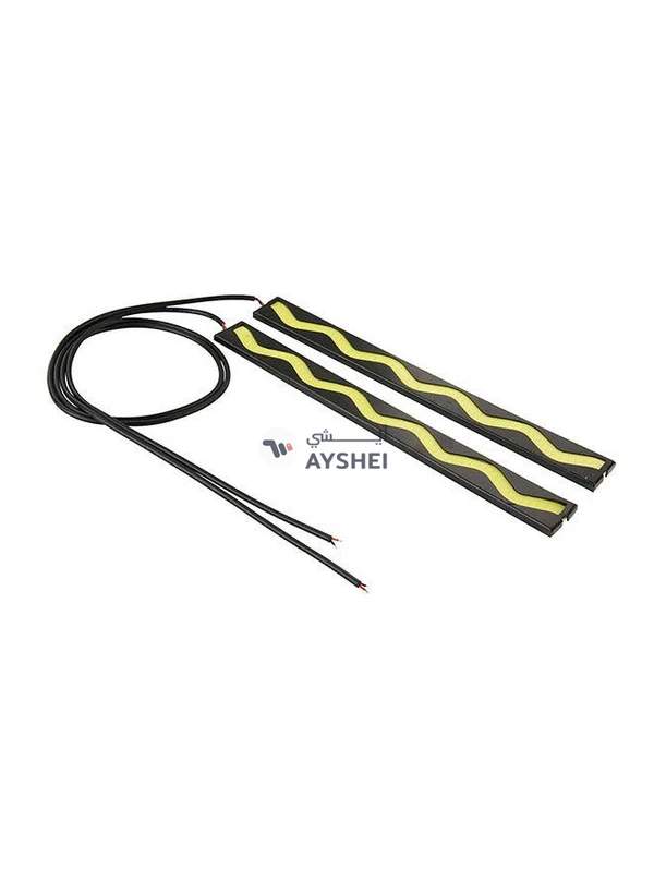 Generic 2-Piece DC 12V 2x6W COB DRL LED Wave Car Daytime Running Lights