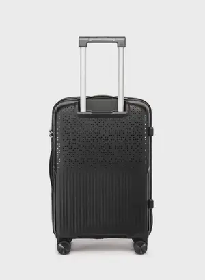 British Tourister 3 Piece Polypropylene Hard Side Spinner Luggage Trolley Set 20/24/28 Inch - Black