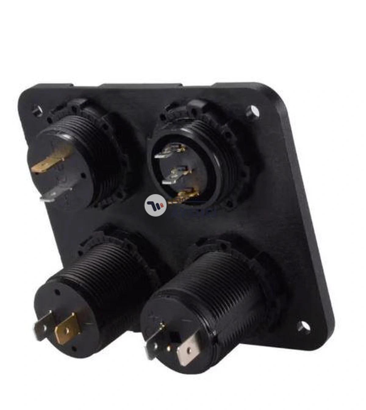Bluelans Dual USB Car Charger Voltmeter LED Power Socket-3-3