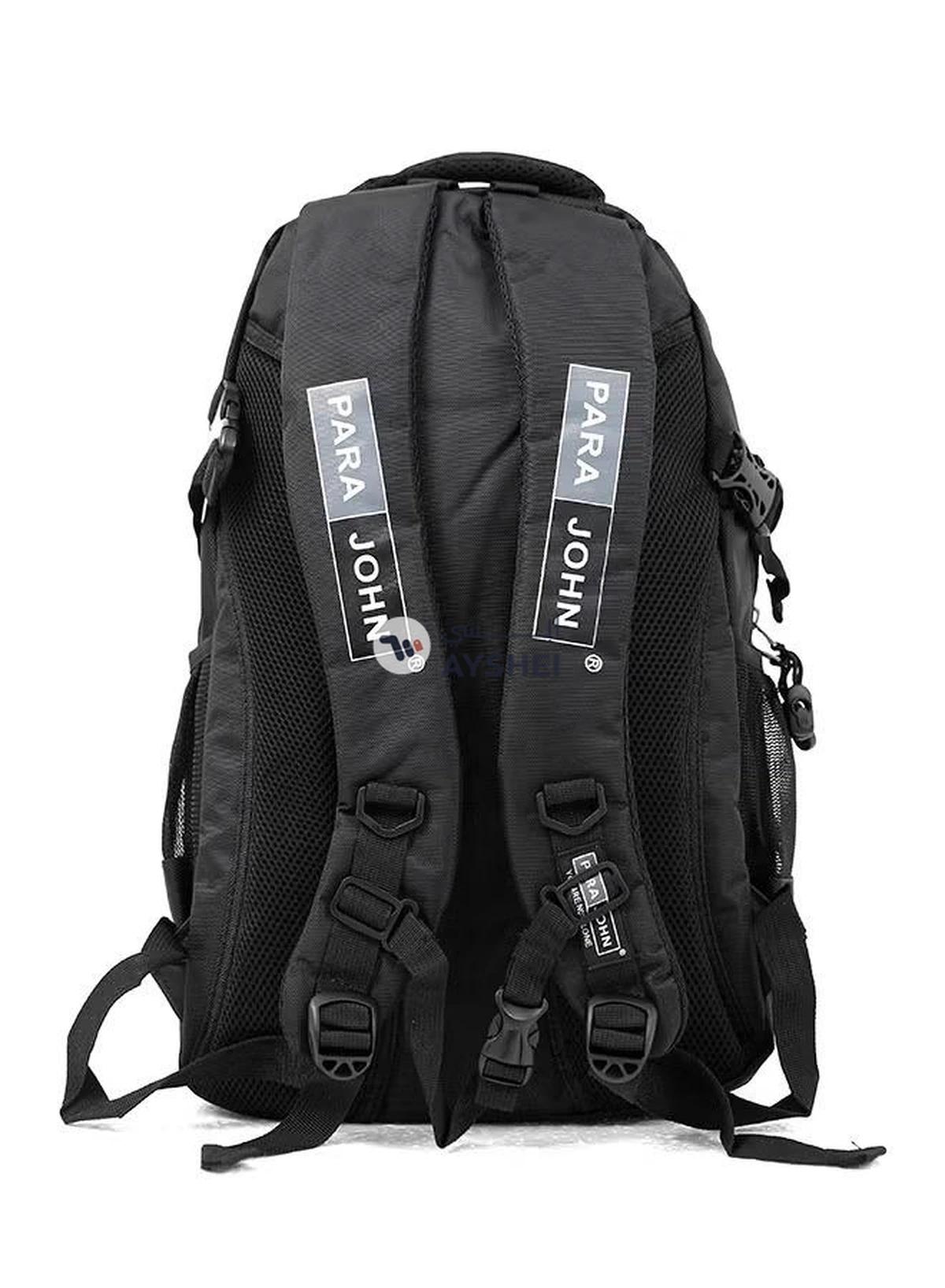 PARAJOHN Nylon Zipper Back Pack Black-1-portrait