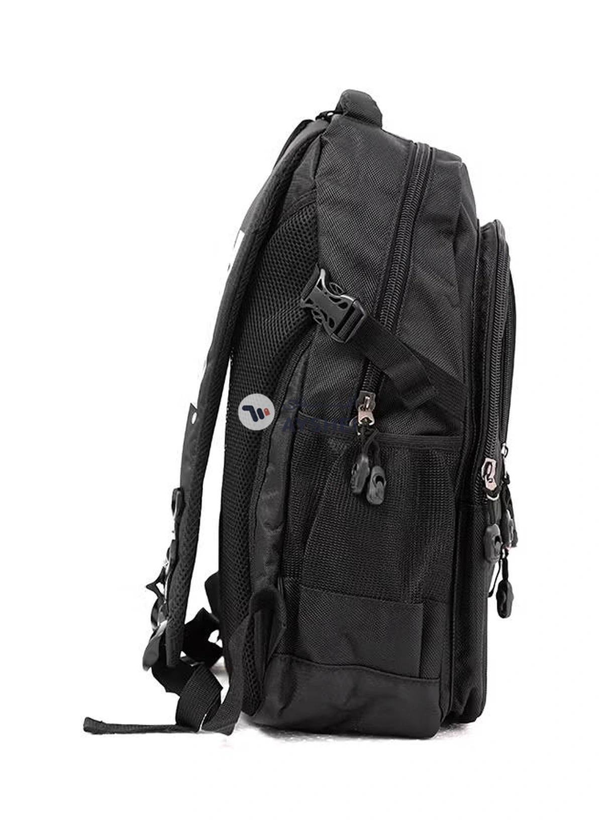 PARAJOHN Nylon Zipper Back Pack Black-3-3