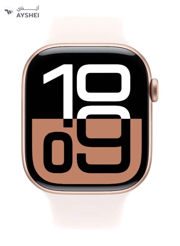 Apple Watch Series 10 GPS + Cellular 46mm Rose Gold Aluminium Case With Light Blush Sport Band