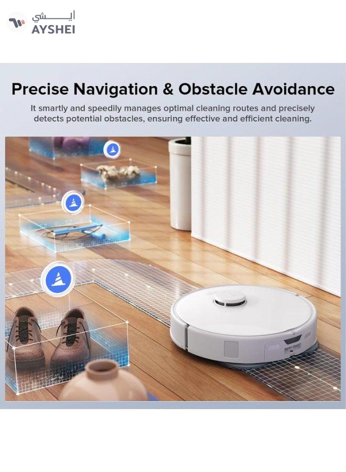 Roborock Qrevo C Pro Robot Vacuum and Mop, 18,500Pa Suction, Dual Zero-Tangling, FlexiArm Side Brush, Hot Water Mop Washing & Warm Air Drying, Self-Emptying&Refilling, Smart Obstacle Avoidance White-1-portrait
