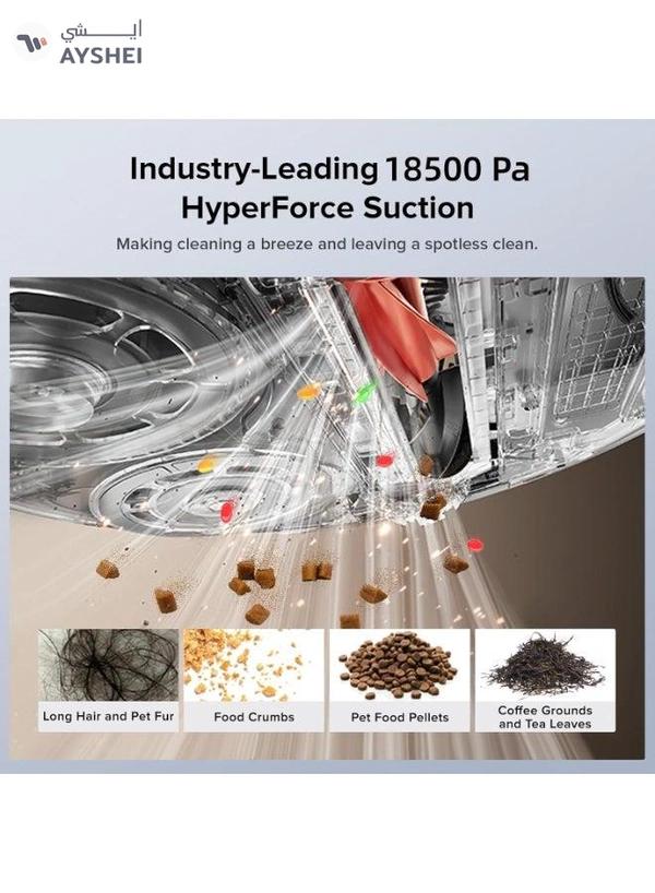 Roborock Qrevo C Pro Robot Vacuum and Mop, 18,500Pa Suction, Dual Zero-Tangling, FlexiArm Side Brush, Hot Water Mop Washing & Warm Air Drying, Self-Emptying&Refilling, Smart Obstacle Avoidance White