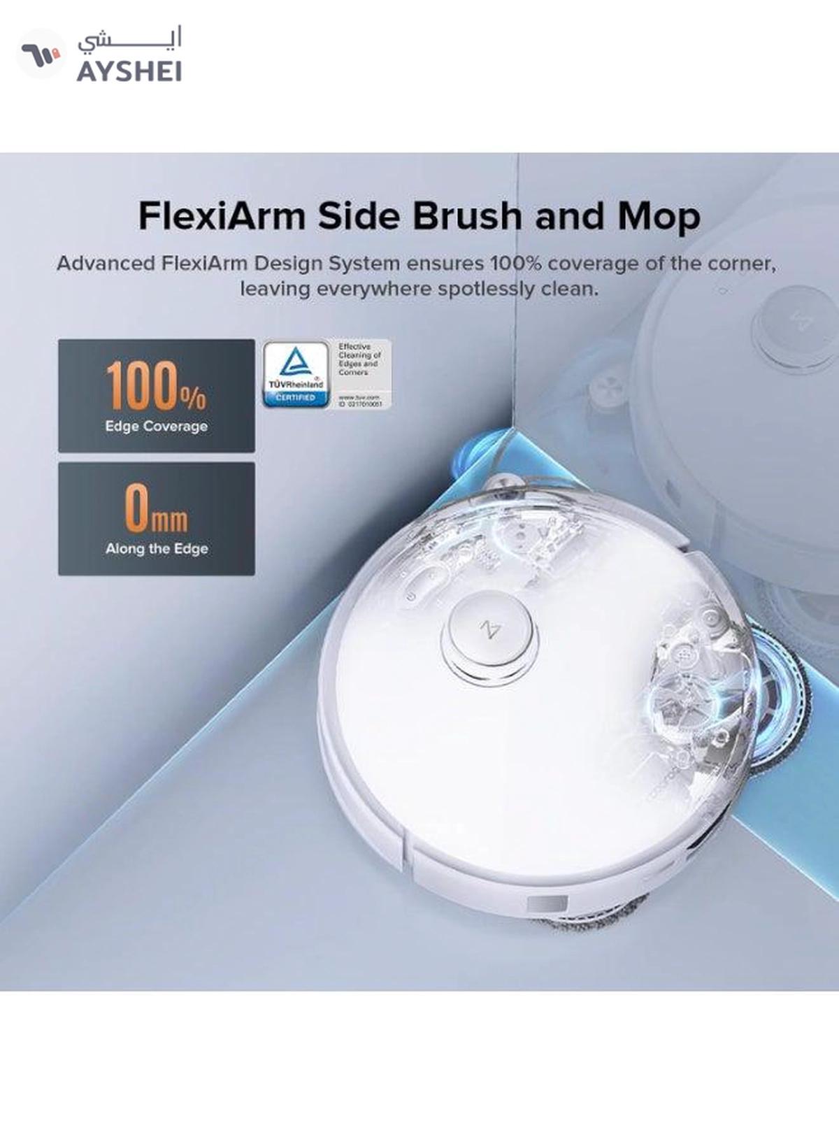 Roborock Qrevo C Pro Robot Vacuum and Mop, 18,500Pa Suction, Dual Zero-Tangling, FlexiArm Side Brush, Hot Water Mop Washing & Warm Air Drying, Self-Emptying&Refilling, Smart Obstacle Avoidance White-1-portrait