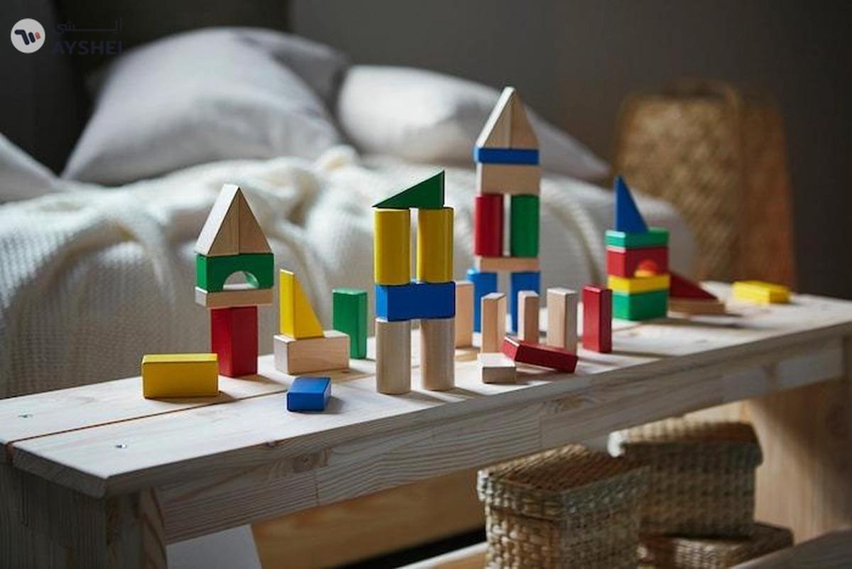 IKEA UNDERHÅLLA 40-Piece Wooden Building Block Set, Multicolour-3-3