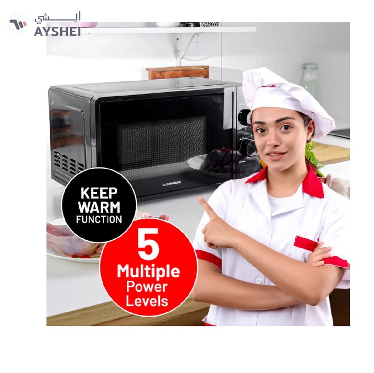 Olsenmark Electric Microwave Oven, 5 Multiple Power Levels-8-8