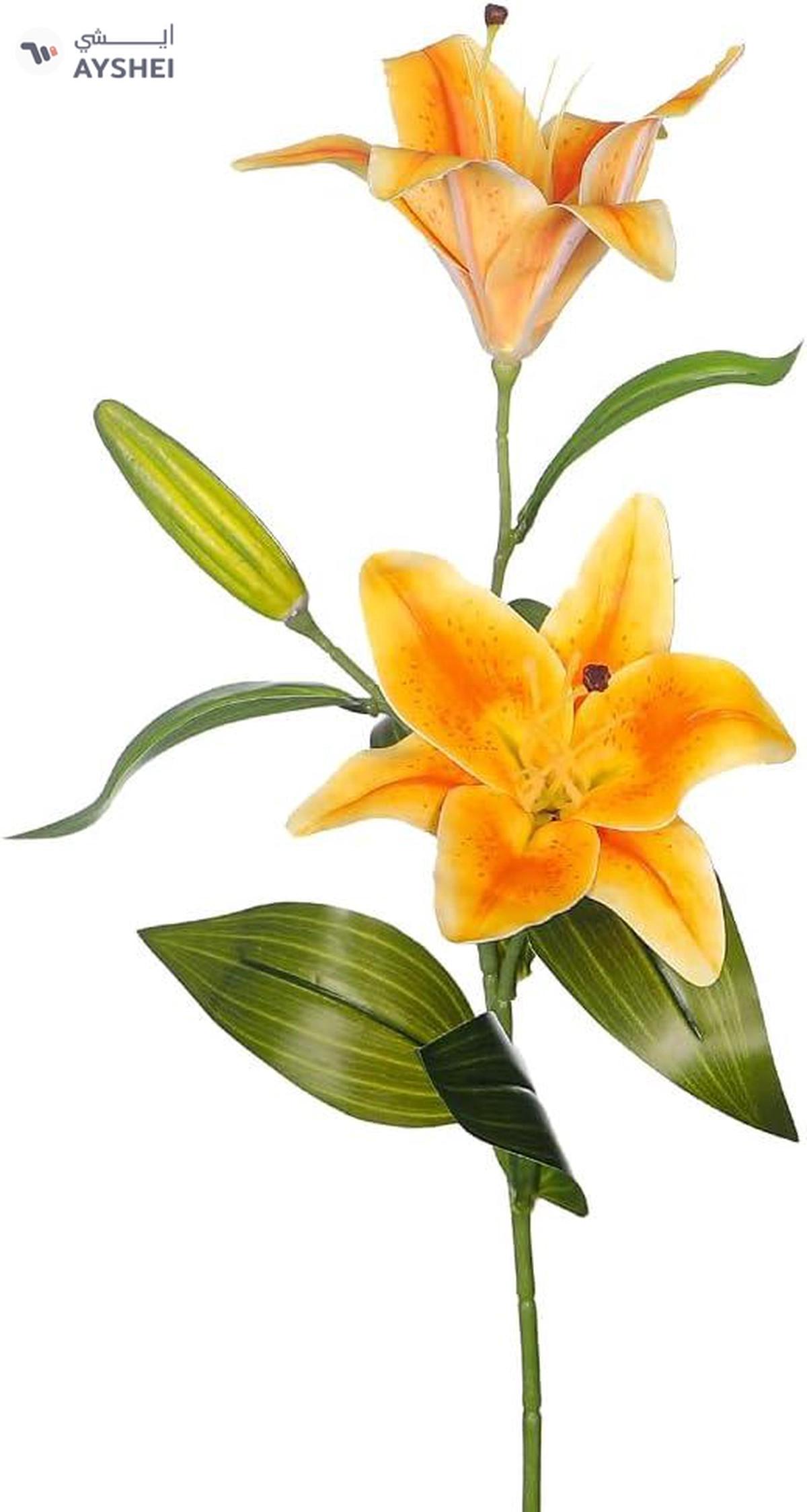 Yatai 2pcs Nearly Natural Lily Flowers Small for Vase Filling and Flower Arrangements -0-portrait