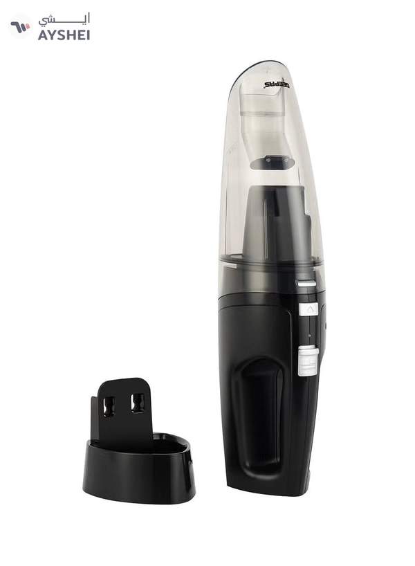 GEEPAS Vacuum Cleaner| Rechargeable And Handheld, Wet & Dry 400 ML Dust Bag Capacity With LED Indicator Light| Lithium Technology Low Noise| Crevice Nozzle, Small Brush And Wall Mount Bracket| HEPA Filter| Home And Office Use 0.4 L 75 W GVC19015UK Black/White