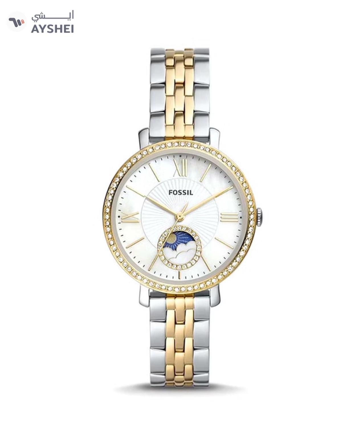 Fossil Women's Jacqueline Round Shape Analog Stainless Steel Wrist Watch ES5166 - 36mm-0-portrait