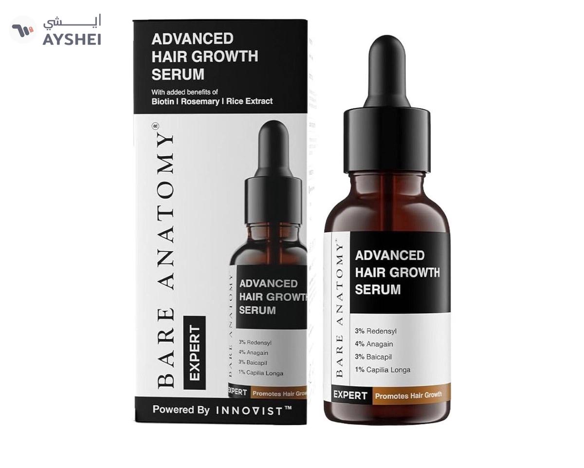 Bare Anatomy Advanced Hair Growth Serum | 3% Redensyl + 4% Anagain + 3% Baicapil + 1% Capilia Longa, Rosemary, Biotin & Rice Extract | Hair growth & Hair fall control serum for Women & Men | 30mL-0-landscape