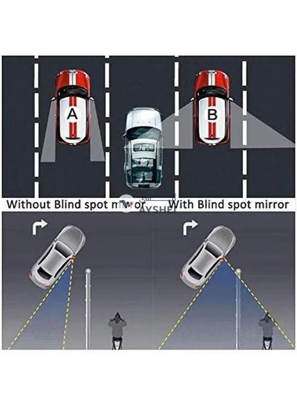 Generic 2-Piece 360 Degree Adjustable Car Rear View Mirror