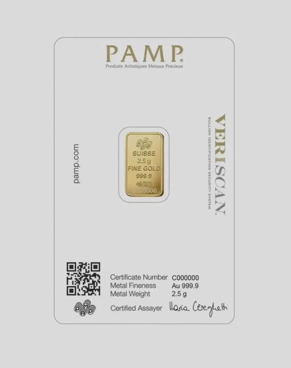 PAMP 24KT - 2.5g Suisse Pamp