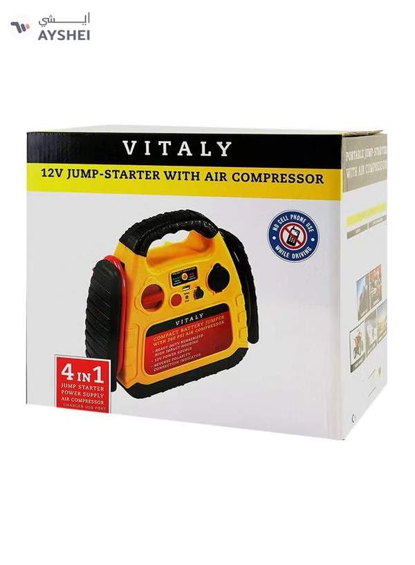 VITALY 4-In-1 Jump Starter With Air Compressor