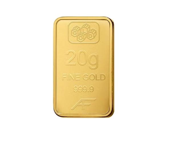 Al Fardan 24 Karat (999.9) 20grams Gold Bar - Variable Design