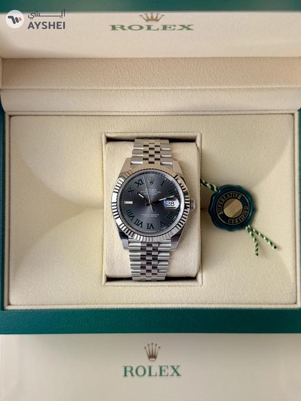 Rolex Datejust 41mm Steel & White gold Wimbledon dial Jubilee bracelet