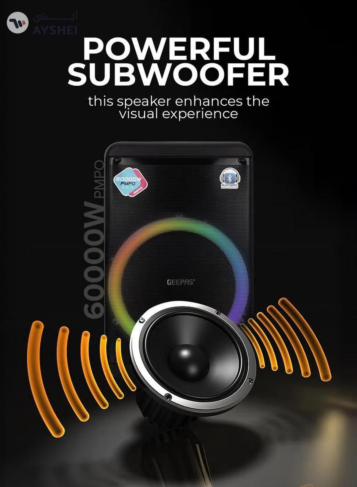 GEEPAS Rechargeable and Professional Trolley Speaker-1-portrait