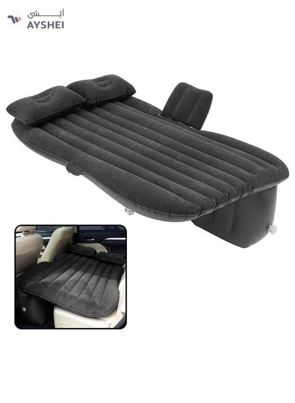 DubaiGallery Car Air Mattress Travel Inflatable Back Seat Air Bed Cushion with Auto Pump and Two Pillows, Portable Camping Vacation Rest Sleeping