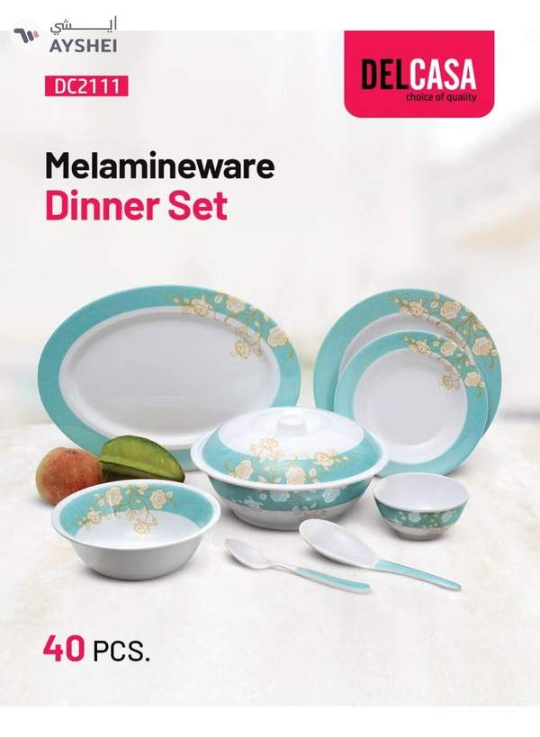 Delcasa DC2111 Melamine Dinner Set 40-Pieces