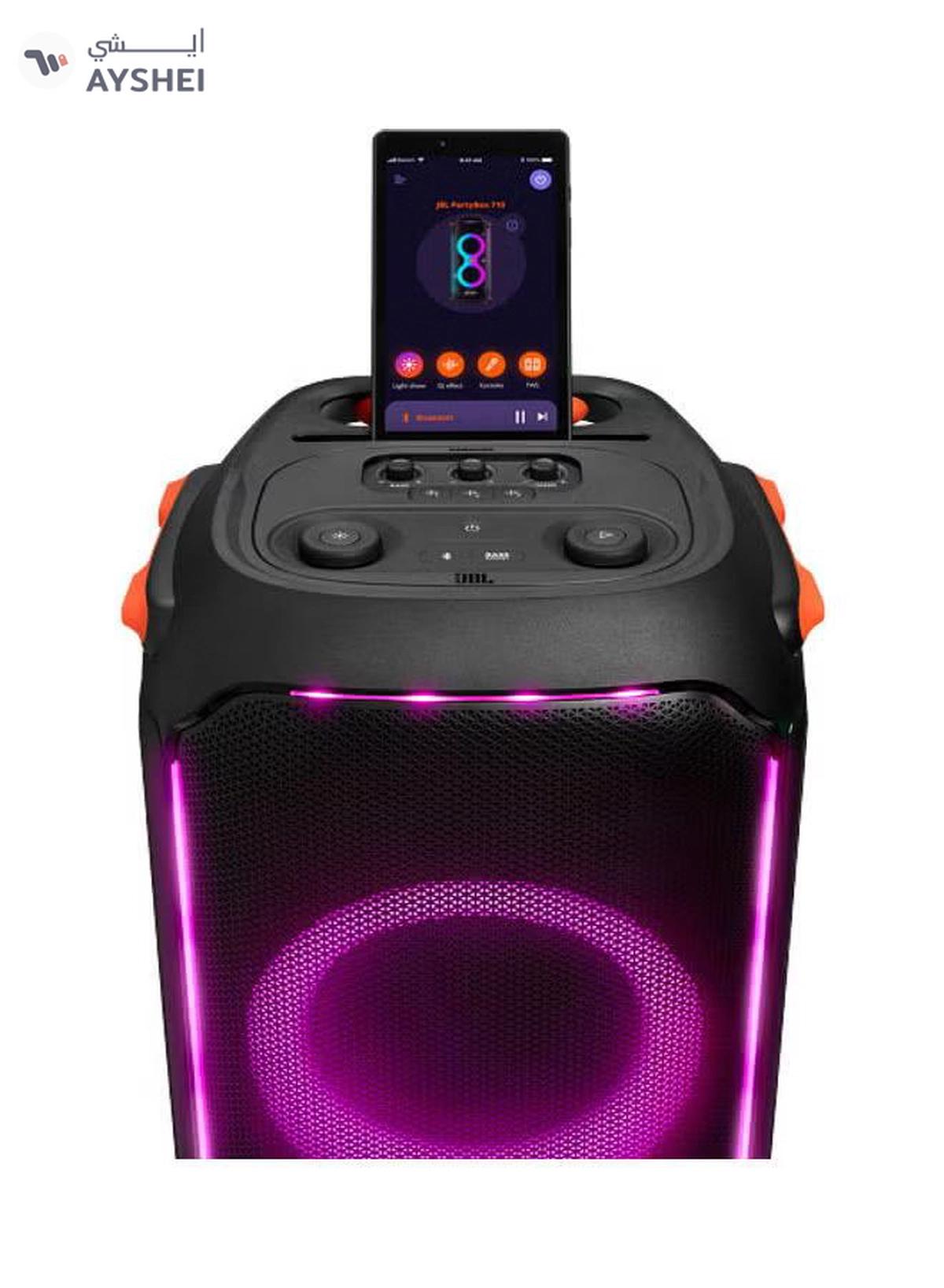 JBL Partybox 710 Party Speaker With 800W Rms Powerful Sound - Built In Lights - Splashproof - Guitar & Mic Inputs Black-3-3