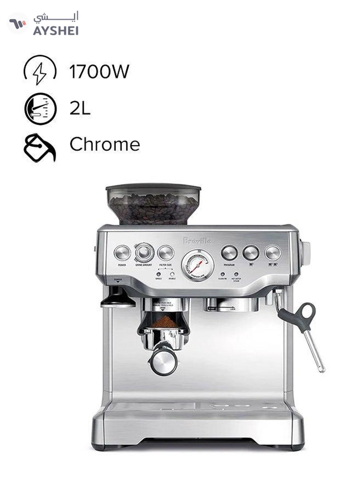 Breville Barista Espresso Machine 2 L 1700 W BES870 Chrome-0-portrait
