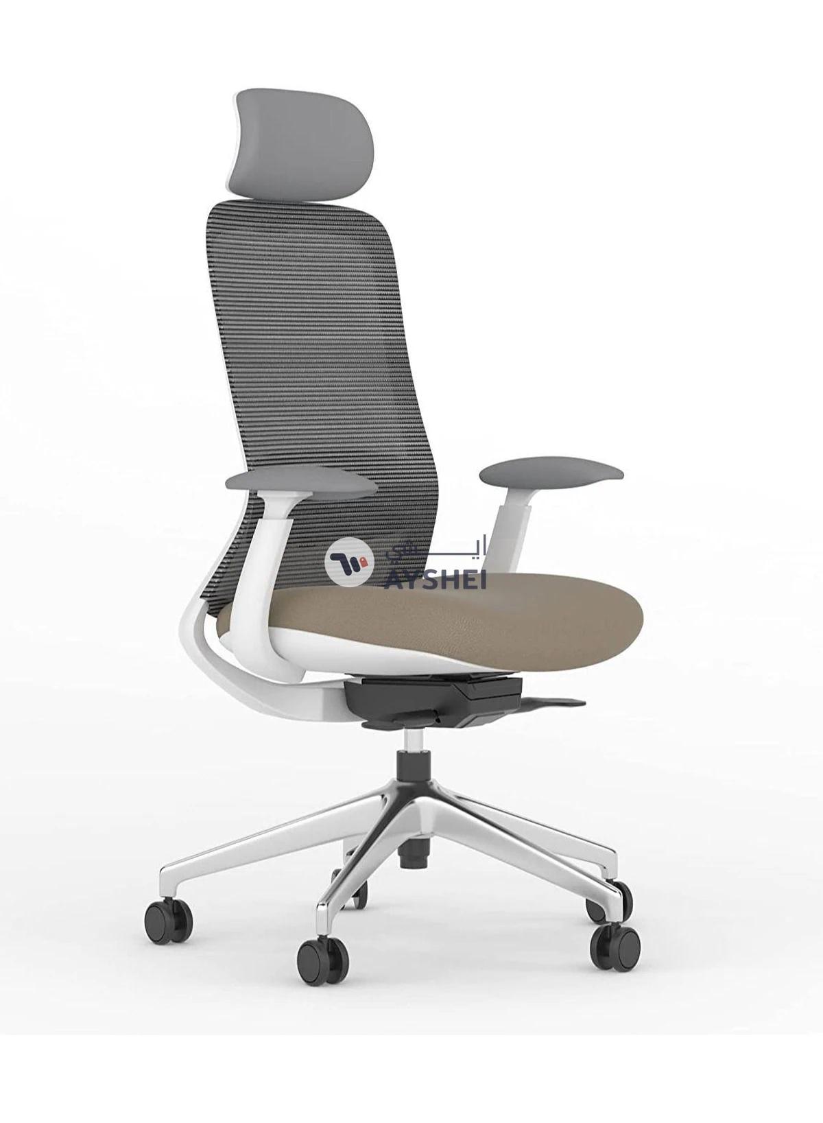 NIO Chair Ergonomic Design Premium Office Computer Chair adjustable features Navodesk Beige Grey-0-0