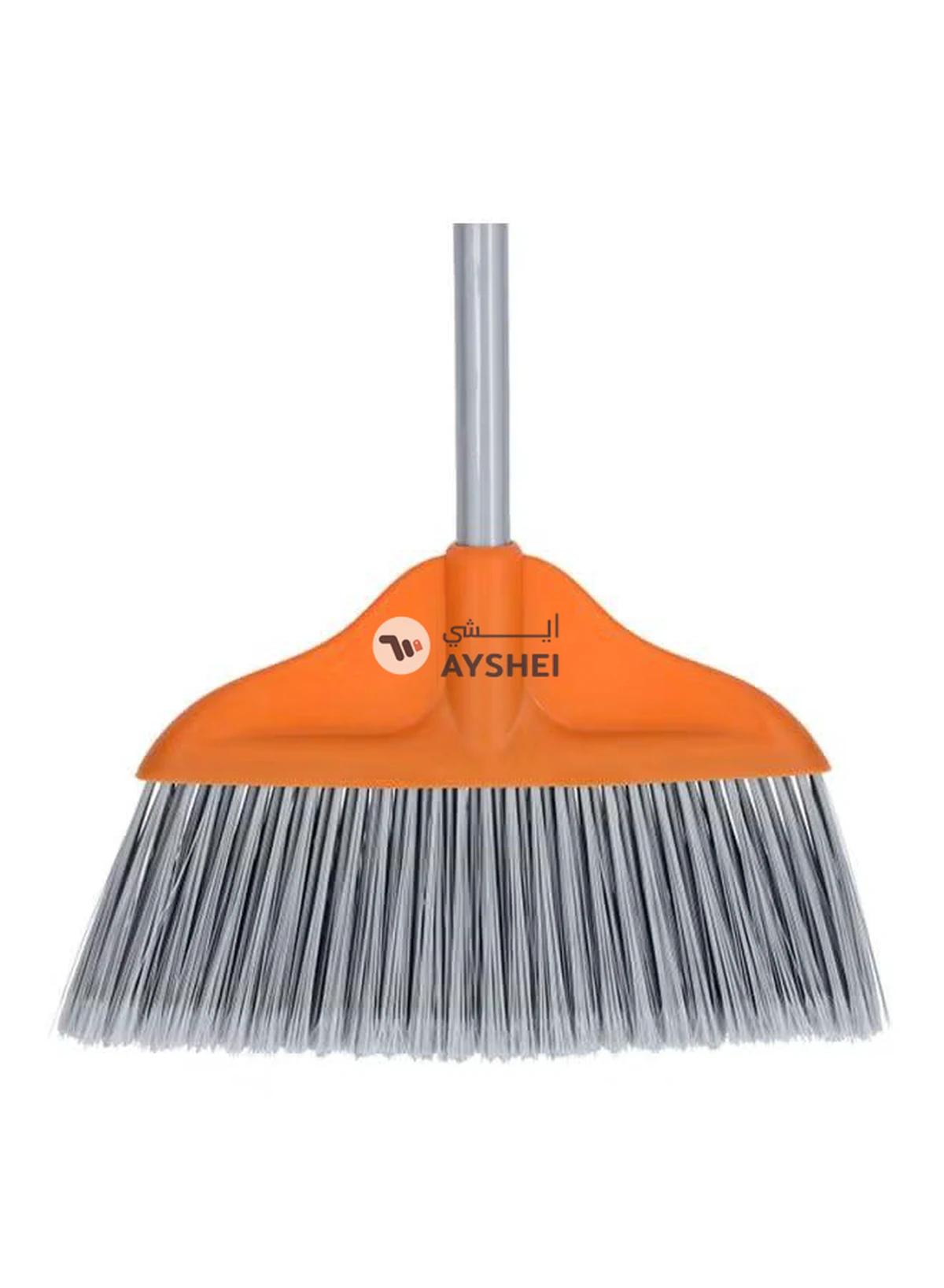 DELCASA Wooden Handle Broom Grey/Orange-3-3