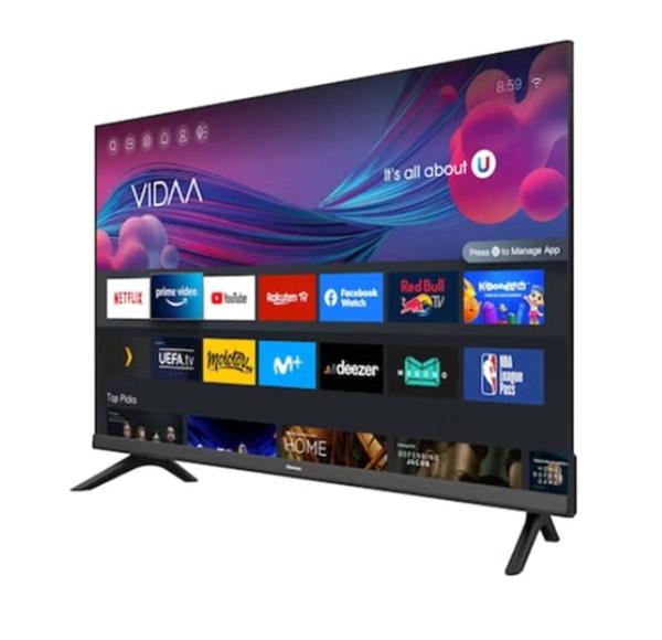 Hisense 32 Inch HD Smart TV, with Natural Colour Enhancer, DTS Virtual X, VIDAA U5 OS, Youtube, Netflix, Freeview Play & WiFi (2021 NEW) 32A4G Black