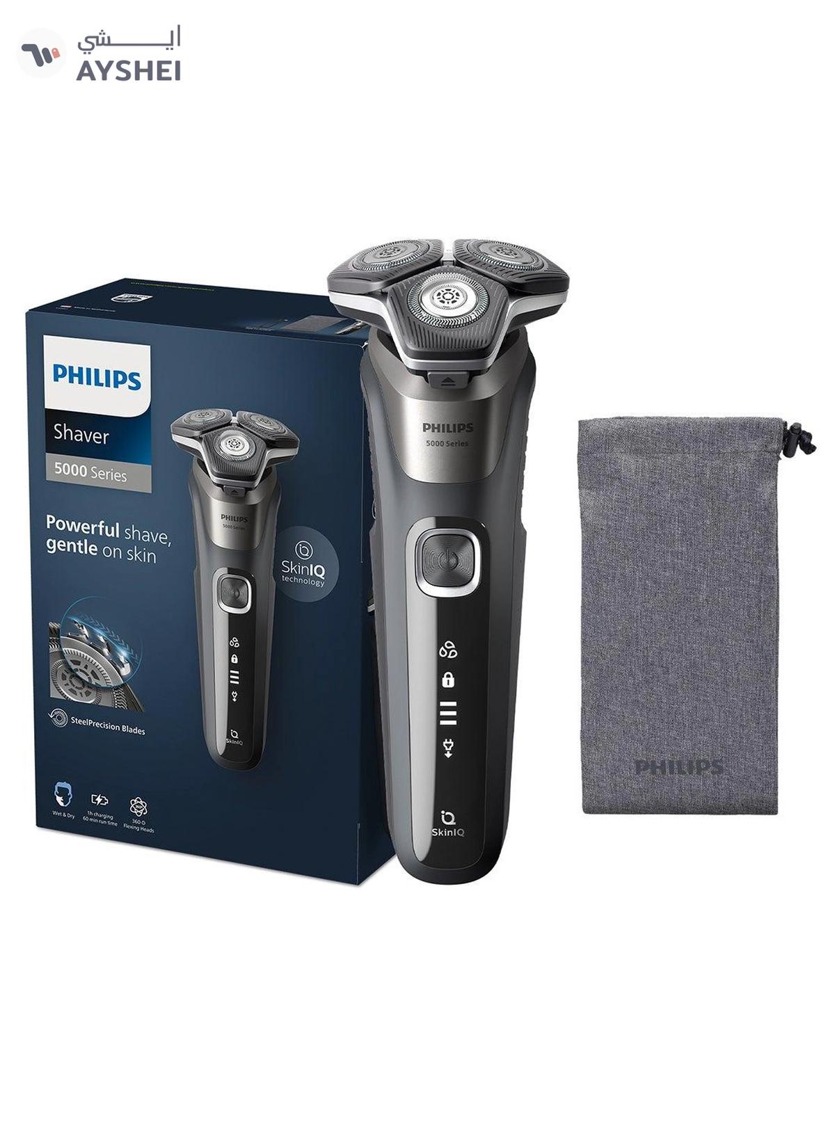 Philips Series 5000 Wet and Dry Electric Shaver With Soft Pouch-0-0