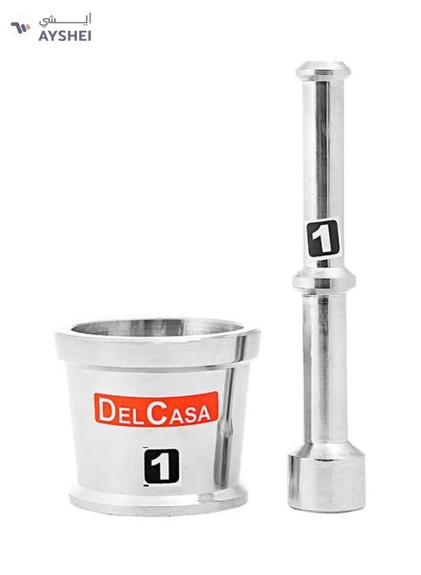 DELCASA Stainless Steel Mortar & Pestle Small Silver
