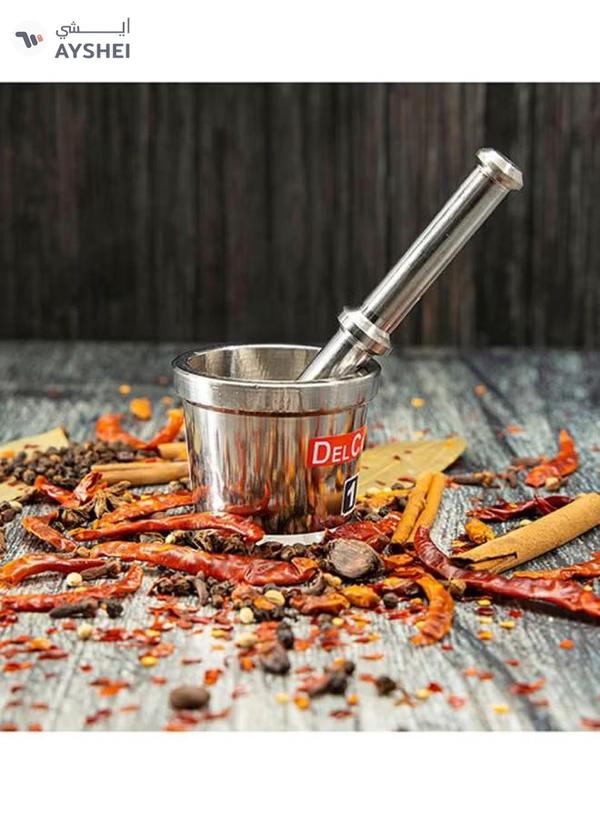 DELCASA Stainless Steel Mortar & Pestle Small Silver