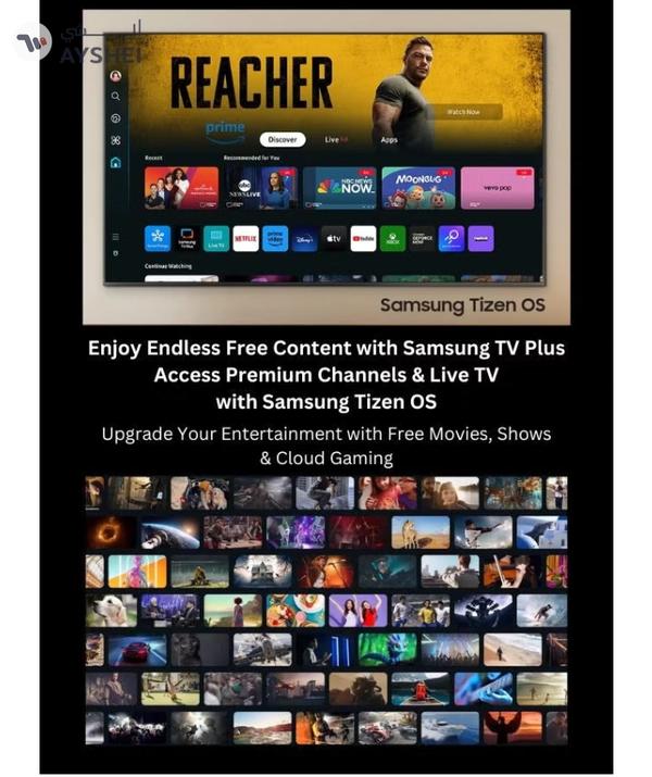 Samsung 50-Inch Crystal UHD DU7000 4K Tizen OS Smart TV with HDR 10+, PurColor, Knox Security With 2.0 Channel Soundbar 30W, HDMI ARC, Bluetooth, USB, MP3, FM Station 50DU7000+SOUNDBAR Black