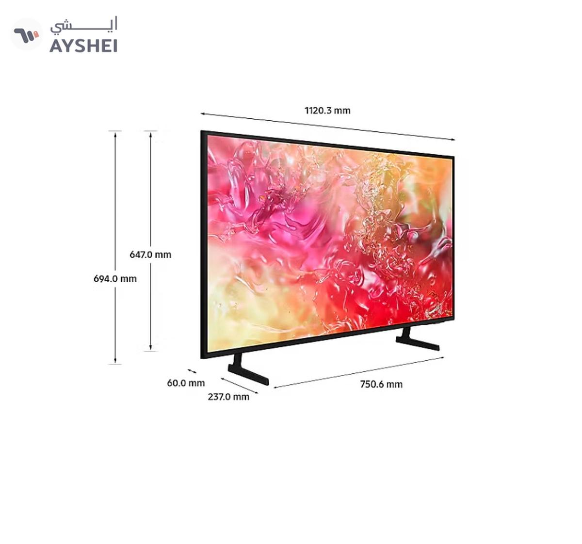 Samsung 50-Inch Crystal UHD DU7000 4K Tizen OS Smart TV with HDR 10+, PurColor, Knox Security With 2.0 Channel Soundbar 30W, HDMI ARC, Bluetooth, USB, MP3, FM Station 50DU7000+SOUNDBAR Black-0-landscape