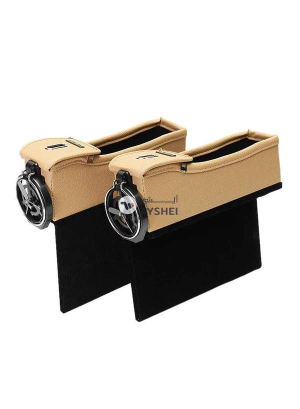 Sharpdocar Leather Car Seat Gap Storage Box