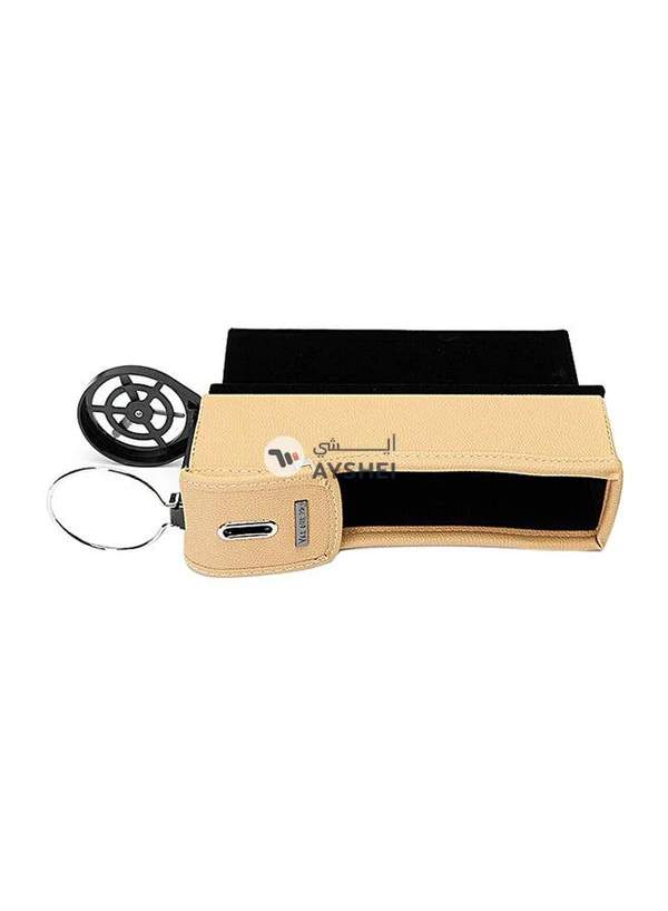 Sharpdocar Leather Car Seat Gap Storage Box