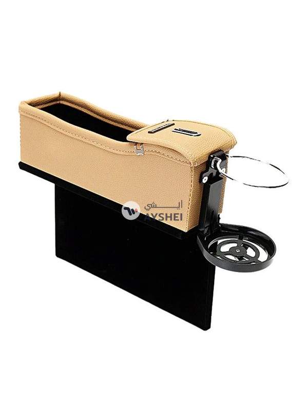 Sharpdocar Leather Car Seat Gap Storage Box