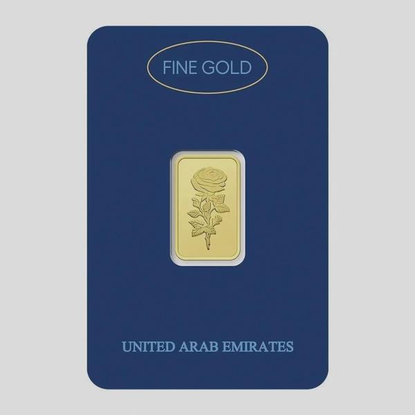 Dubai Gold 5 Grams Pure 999.9 Fine Gold Bar - Variable Design