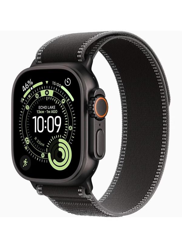 Apple Watch Ultra 3 GPS + Cellular 49mm (TDRA Version) Black Titanium Case With Black/Charcoal Trail Loop - S/M